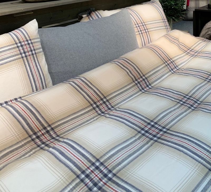 Nord flanell putevar beige/grå rute