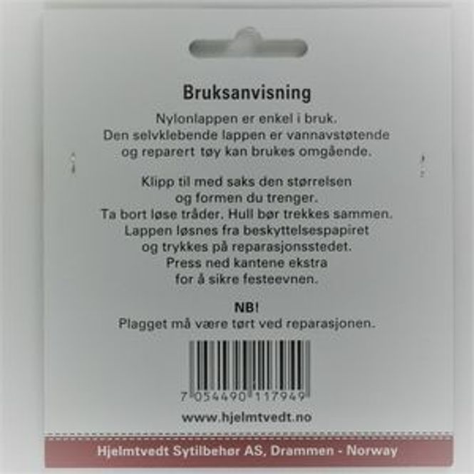 Hovedbilde Selvklebende nylonlapp transparent