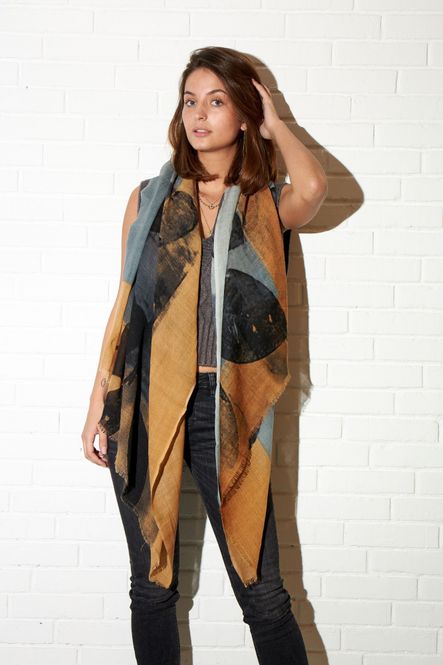 Hovedbilde Rubber Tree ull skjerf 2 farger