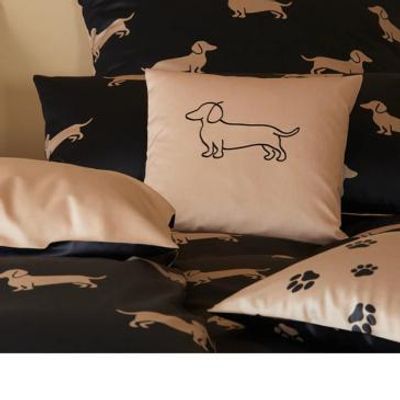 Hovedbilde Dogs sort sateng sengesett fra Elegante