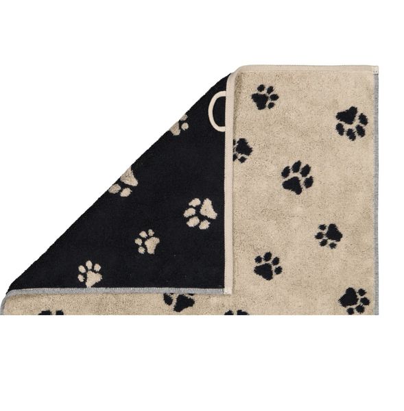 Paws, We love dogs h&aring;ndkle med hundepote m&oslash;nster, sort