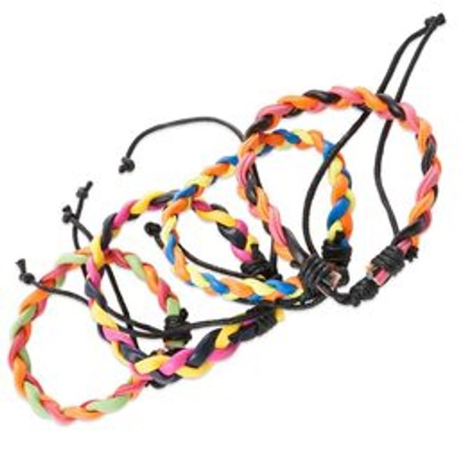 Hovedbilde Neonfarget armbånd i kunstlær voksenstørrelse