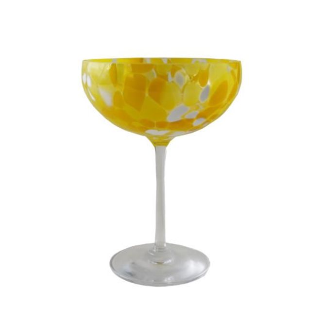 Hovedbilde Camilla Prytz Swirl champagne glass, gul